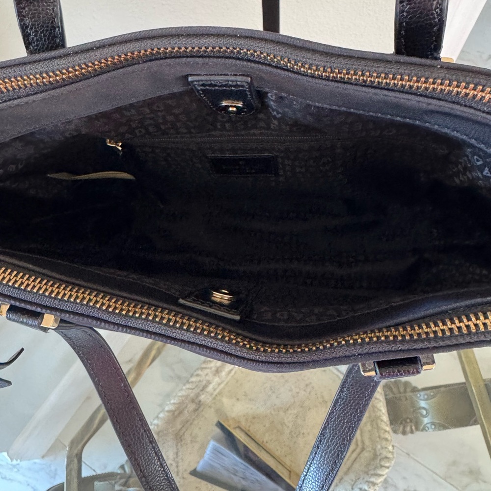 KATE SPADE NY Dawn Place Black Embellished Nylon Tote with Leather Trim NWOT - Picture 14 of 14
